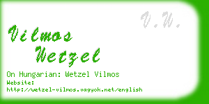 vilmos wetzel business card